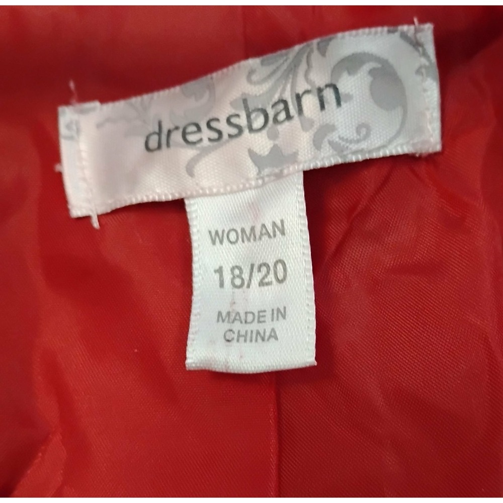 Vintage 18/20 Dress Barn Western Style Women Red Blazer Flowy Fall XL XXL - Picture 3 of 4